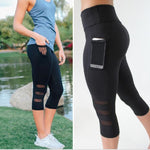 Mesh Patchwork Capri Leggings