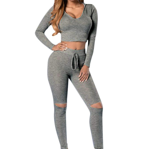 Sexy Workout Crop Top + Leggings - Set